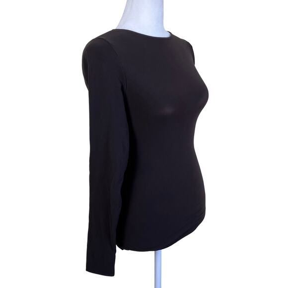 SPANX Sz L On Top and in Control Classic Long Sleeve Top in Bittersweet Brown - Picture 10 of 16